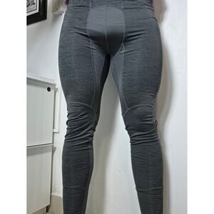 Gymshark Dry Leggings Mens Large Grey Heathered Compression Base Layer Tights